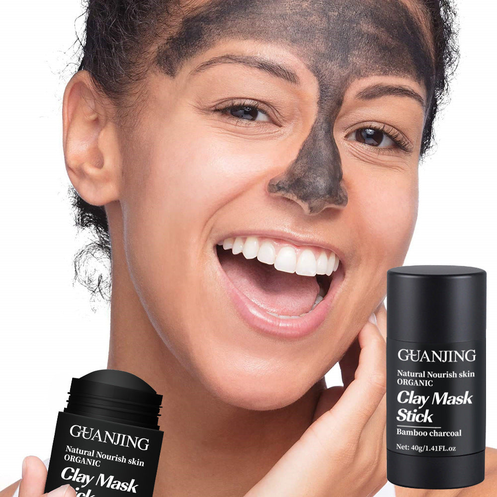 How to use charcoal clay mask stick infographic