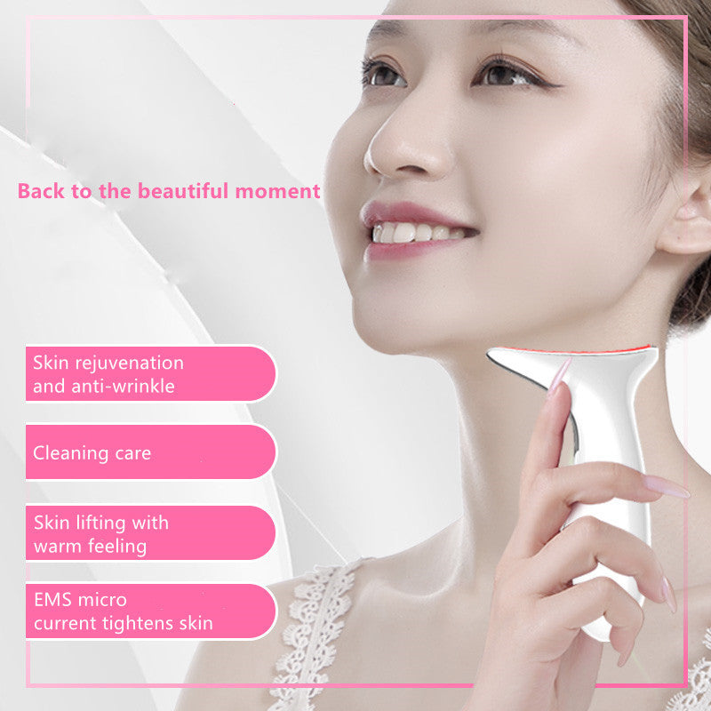 Neck & Jawline Sculptor – EMS + LED Light Therapy Device | GlowLift™ (50% OFF)