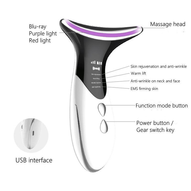 Neck & Jawline Sculptor – EMS + LED Light Therapy Device | GlowLift™ (50% OFF)