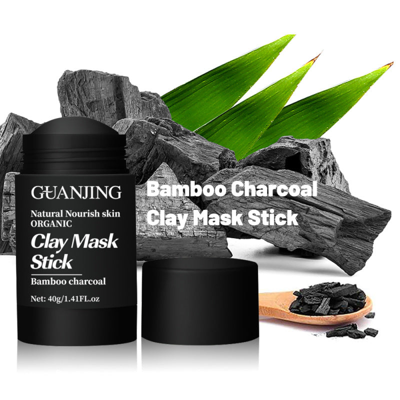 Before and after pores minimized with charcoal clay mask