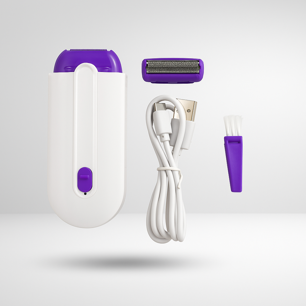 ON SALE SmoothSilk™ Painless Mini Hair Remover – Light-Enhanced Precision Shaver for Face & Body