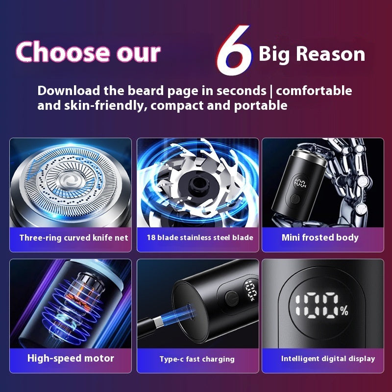 Mini Electric Shaver for Men – Portable, USB Rechargeable | PrecisionPro™