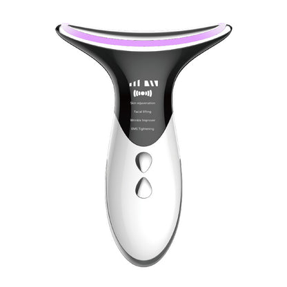 Ultrasonic neck firming tool in use on model